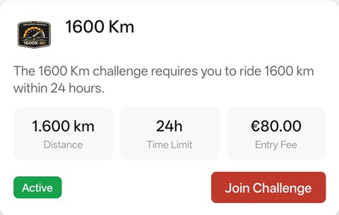 An endurance challenge in the Endurance Passport app