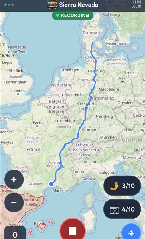 Live GPS ride tracking in the Endurance Passport app